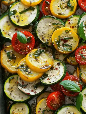 Roasted Garlic-Parmesan Zucchini, Squash, and Tomatoes