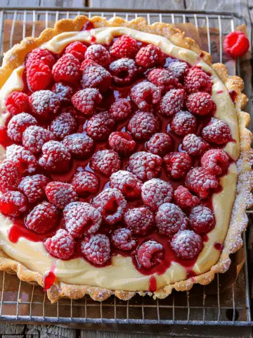 Rustic Raspberry Lemon Cheesecake Tart