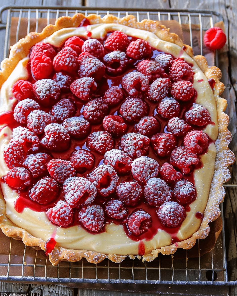 Rustic Raspberry Lemon Cheesecake Tart