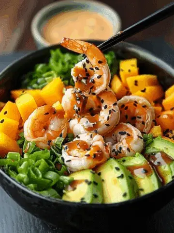 Shrimp Avocado Mango Bowls