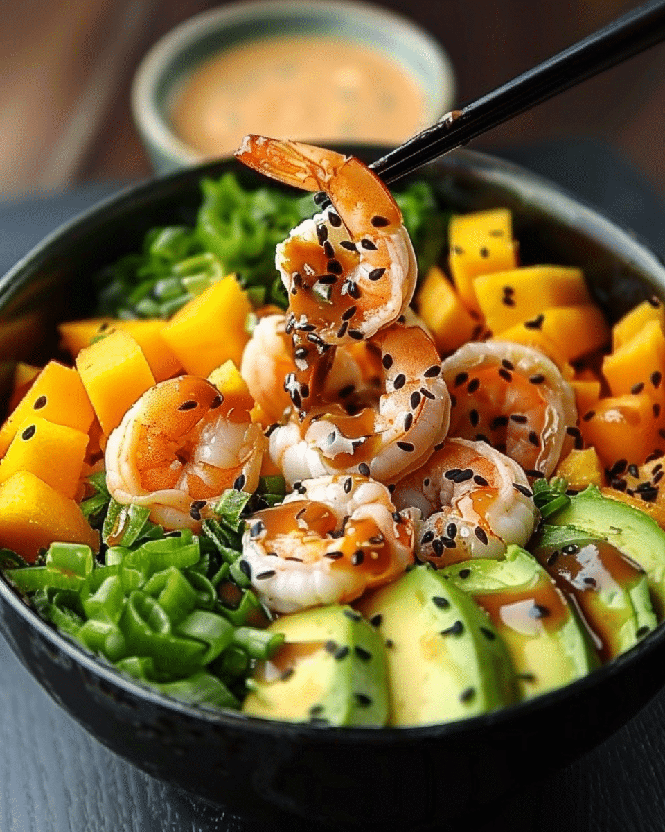 Shrimp Avocado Mango Bowls