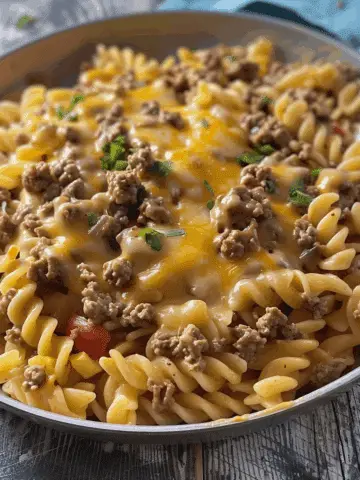 Sloppy Cheeseburger Pasta