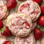 Soft Strawberry Cheesecake Cookies