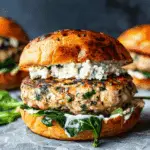 Spinach Feta Turkey Burgers