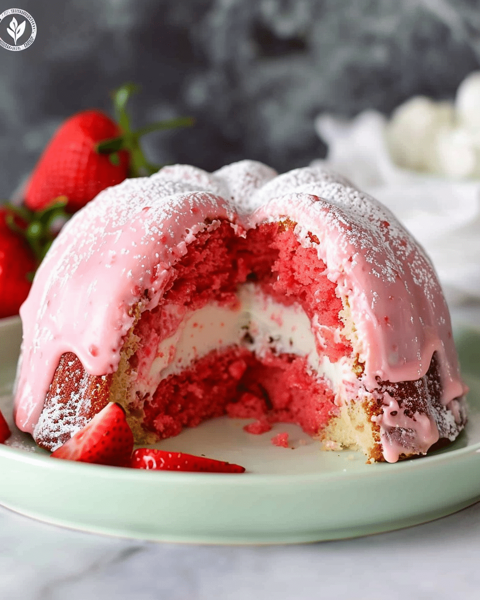 Strawberry Cheesecake Bundt Cake