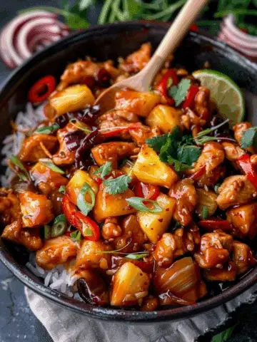 Sweet & Spicy Pineapple Chicken Stir-Fry Bowl