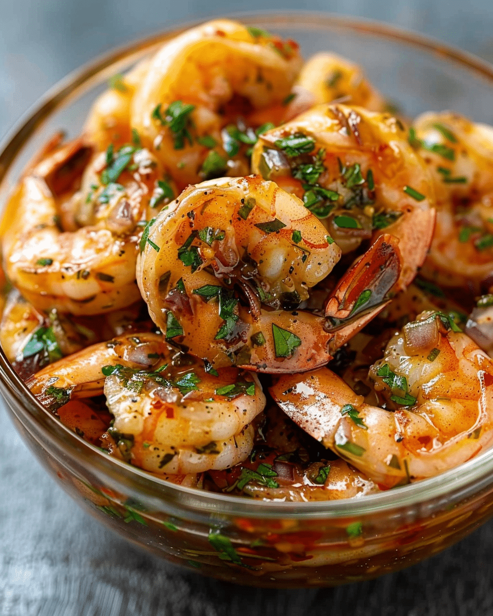 Tangy and Spicy Pickled Shrimp