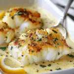 Tasty Baked Cod in Coconut Lemon Cream Sauce
