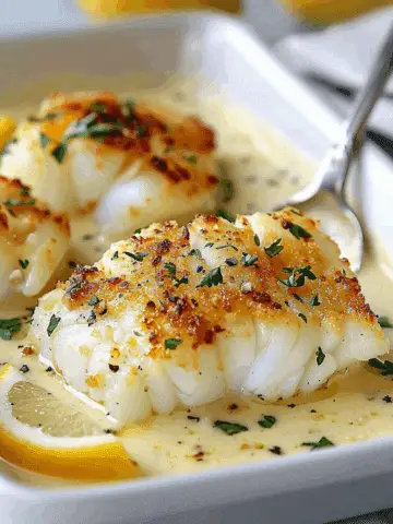 Tasty Baked Cod in Coconut Lemon Cream Sauce