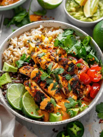 Ultimate Creamy Cilantro Lime Chicken Bowl