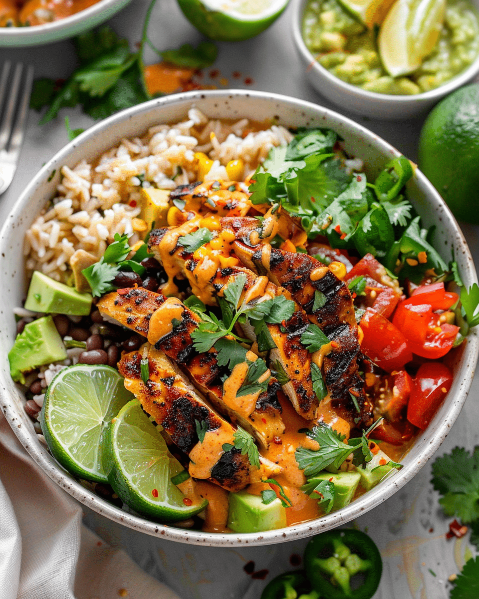 Ultimate Creamy Cilantro Lime Chicken Bowl