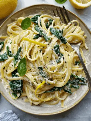 Zesty Lemon Ricotta and Spinach Pasta