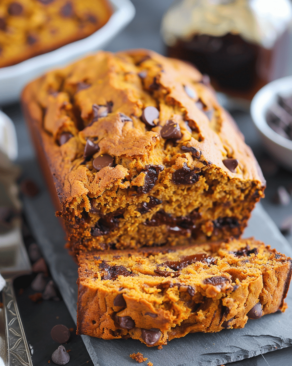 3 Ingredient Pumpkin Chocolate Chip Bread