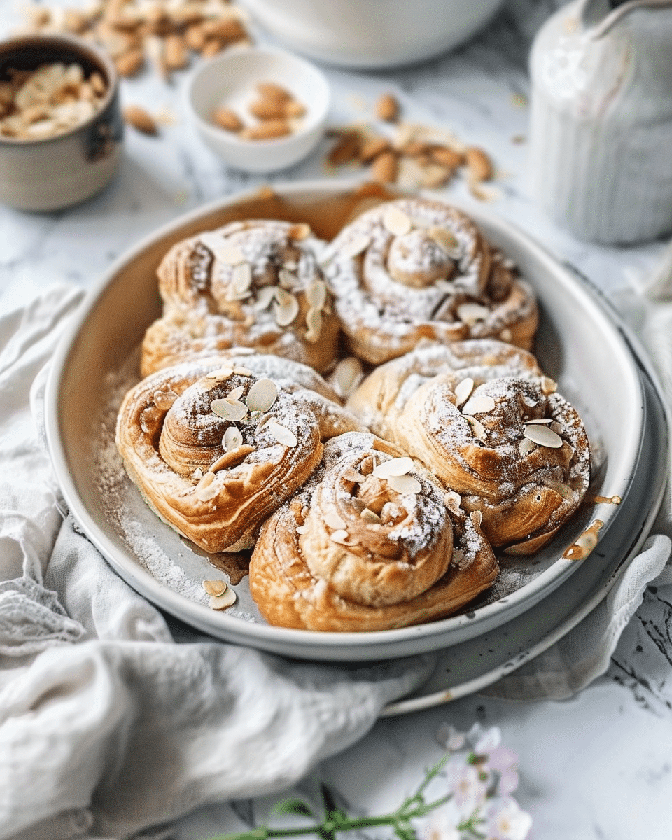 Almond Croissant Cinnamon Rolls