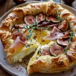 Baked Brie in Puff Pastry with Honey, Fig, and Prosciutto