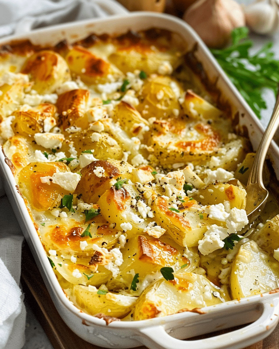 Baked Feta Potatoes