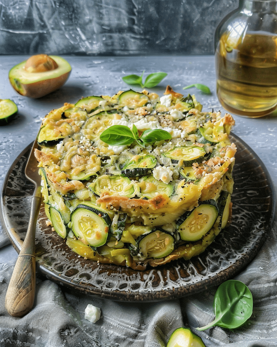 Baked Zucchini with Spinach and Feta