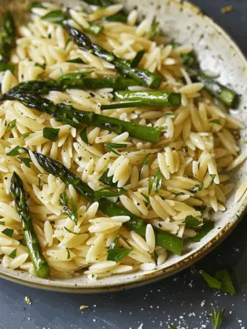 Butter Asparagus Orzo