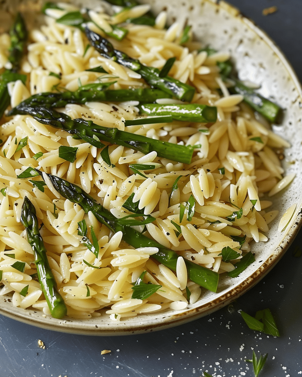 Butter Asparagus Orzo