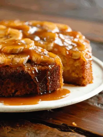 Caramel Banana Upside-Down Cake