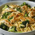 Cheesy Chicken Broccoli Orzo