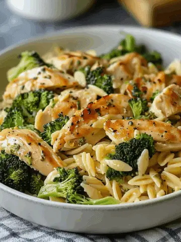 Cheesy Chicken Broccoli Orzo