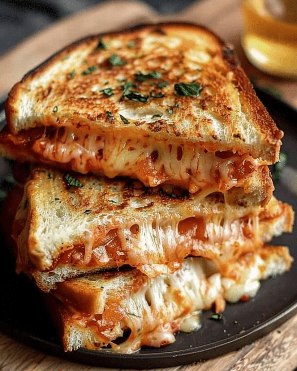 Cheesy Pizza Toastie Sandwich