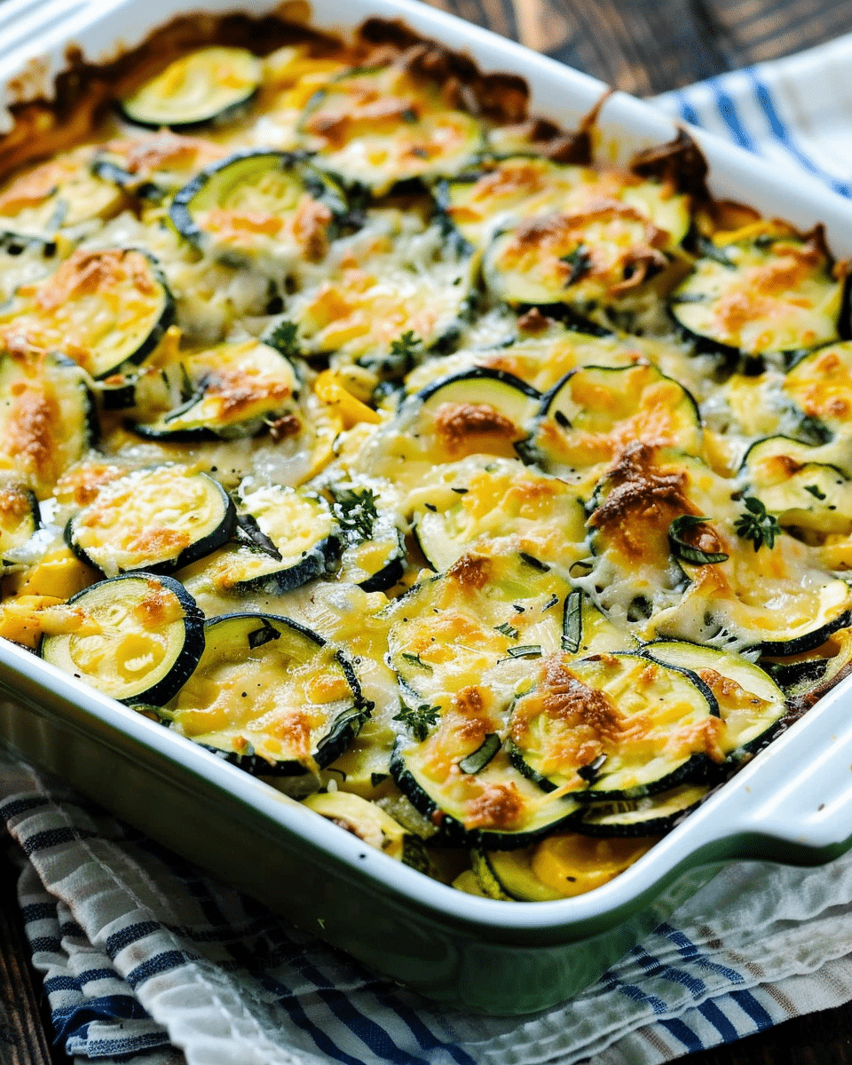 Cheesy Zucchini and Veggie Casserole