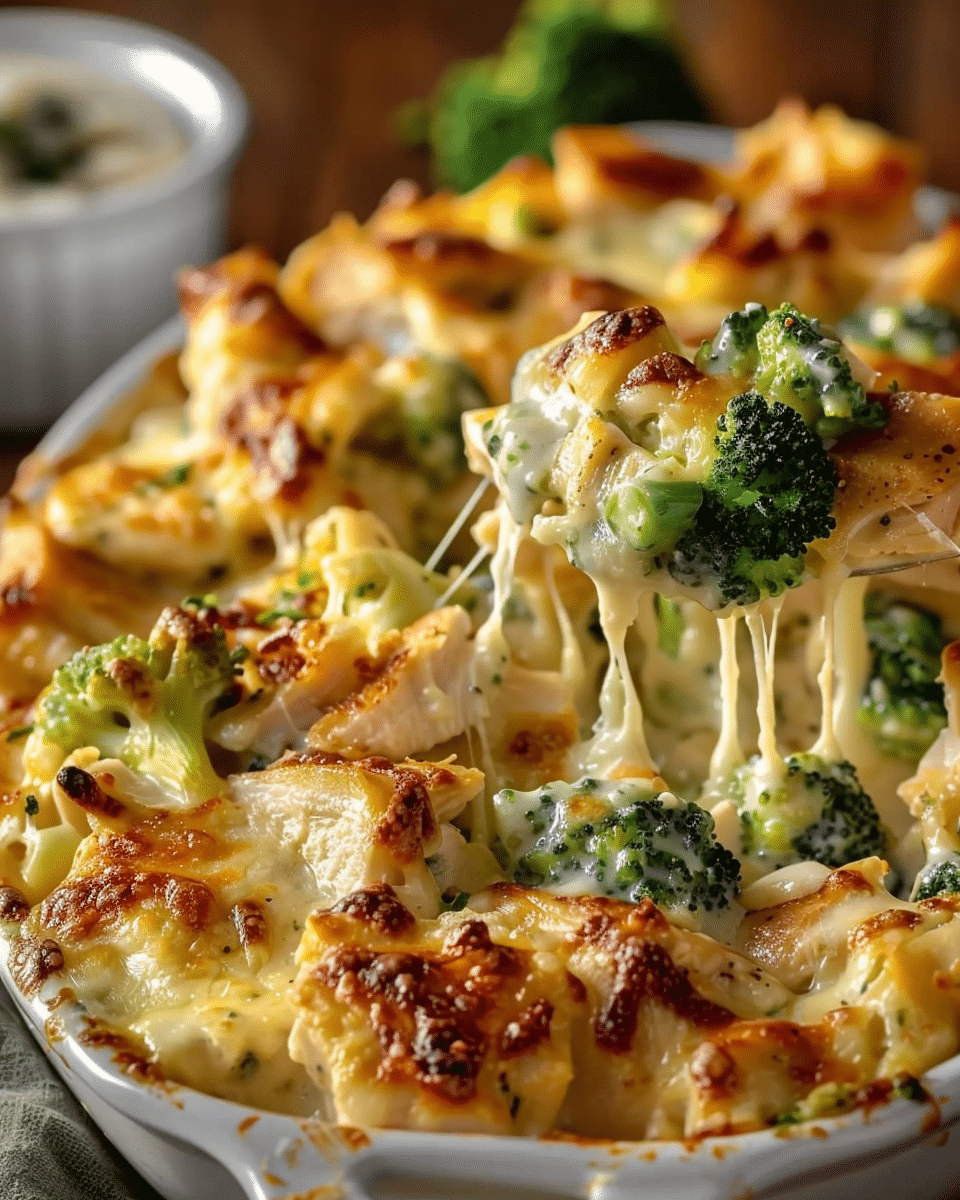 Chicken & Broccoli Alfredo Bake