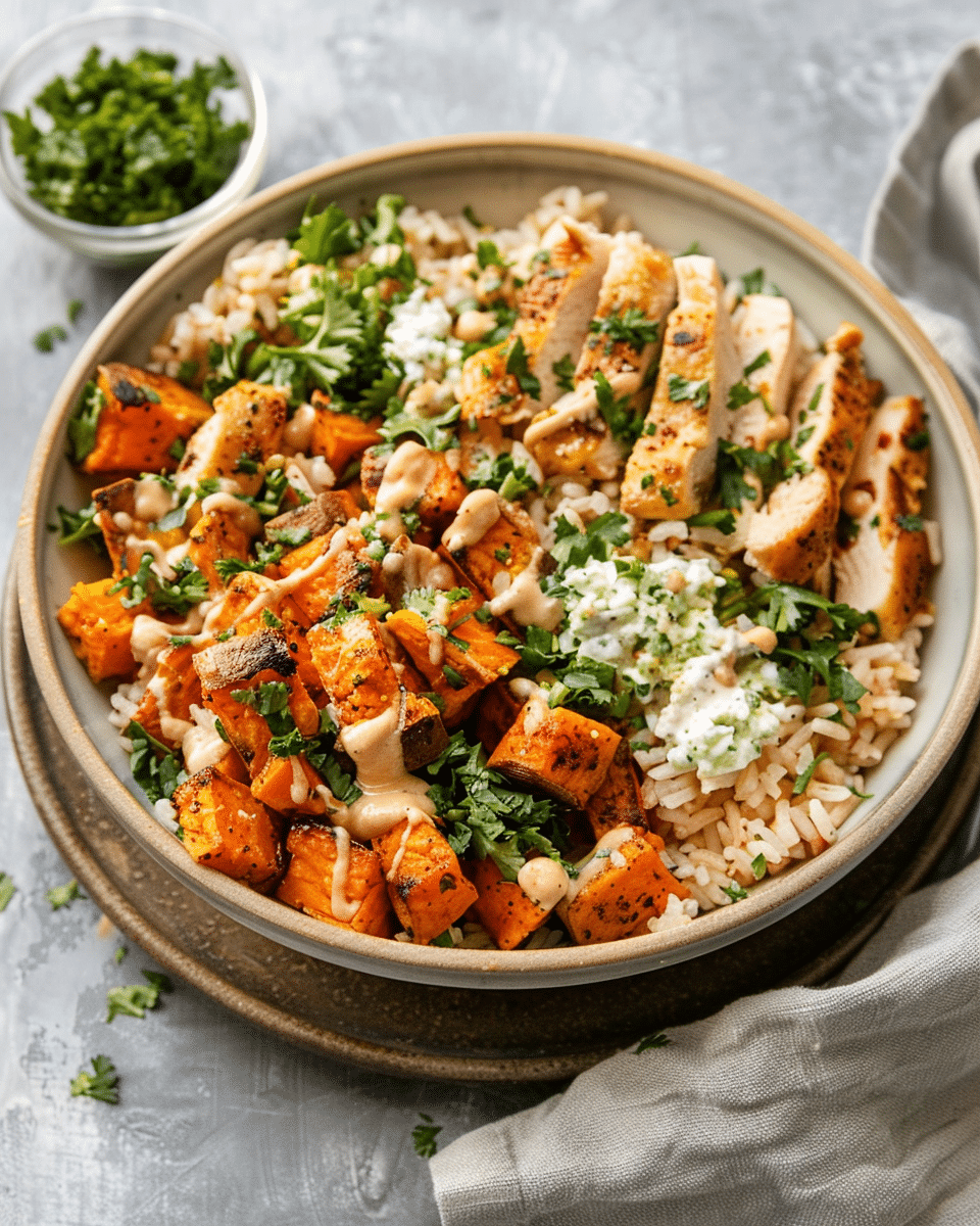 Chicken and Sweet Potato Rice Bowl
