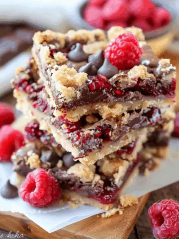Chocolate Raspberry Crumb Bars