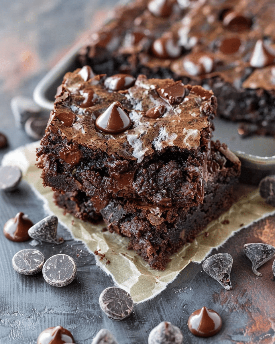Double Chocolate Zucchini Brownies