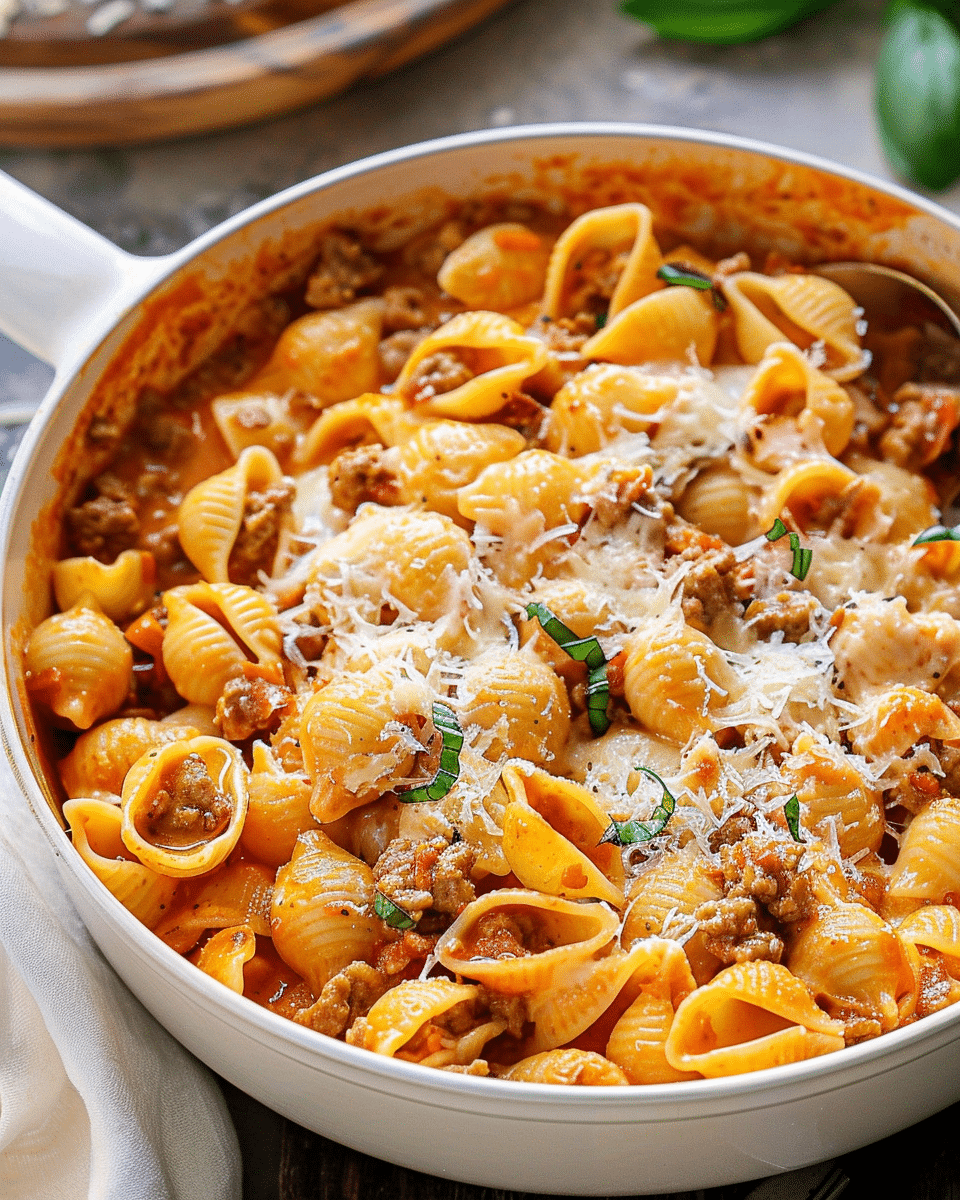 Easy Shell Pasta with Ground Turkey