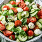Fresh Cucumber Caprese Salad