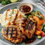 Grilled Chicken with Mashed Potatoes & Veggie Medley