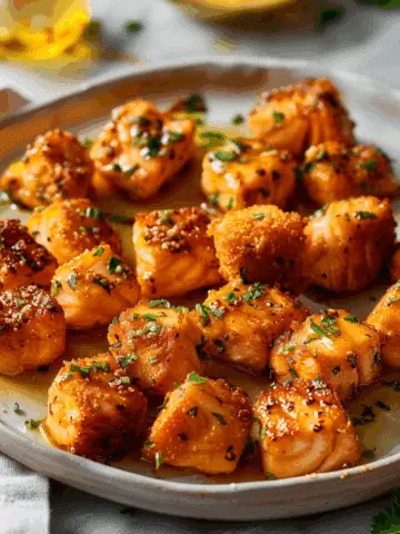Hot Honey Salmon Bites