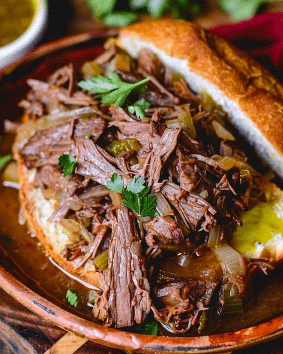 Irresistible Slow Cooker Italian Beef