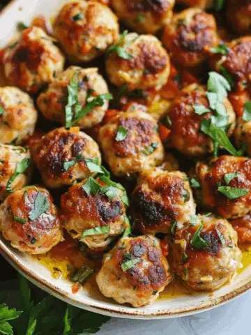 Mediterranean Chicken Meatballs