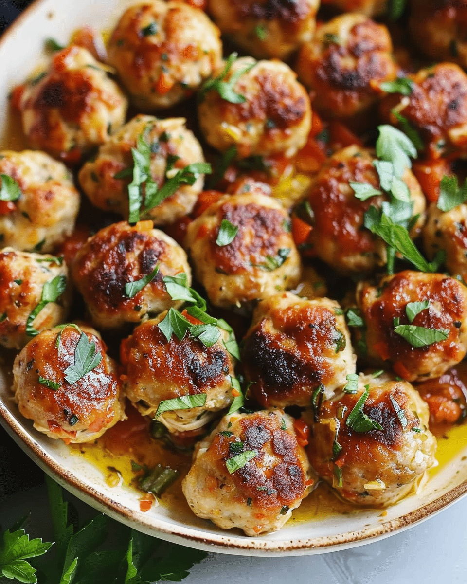 Mediterranean Chicken Meatballs