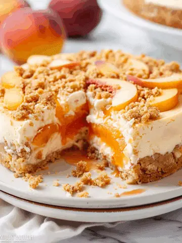 Peach Crumb Cheesecake