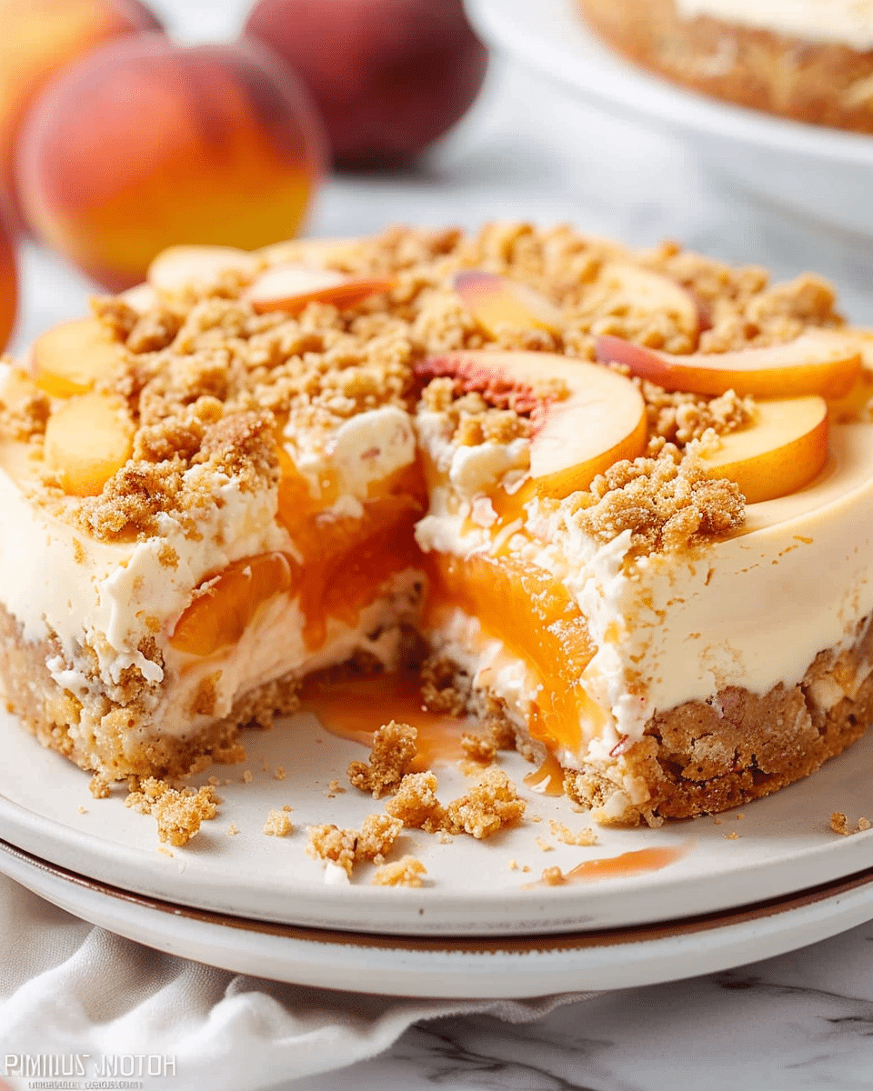 Peach Crumb Cheesecake