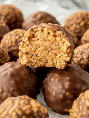 Peanut Butter Balls with Rice Krispies