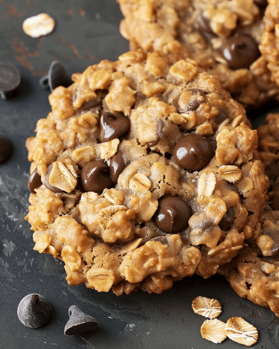 Peanut Butter Oatmeal Chocolate Chip Cookies