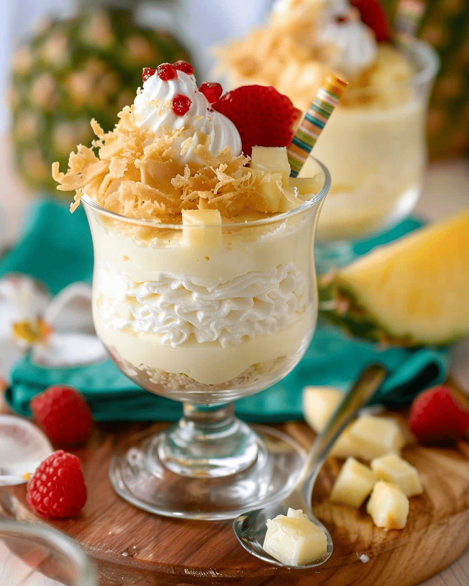 Pina Colada Cheesecake Mousse