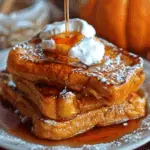Pumpkin Pie French Toast with Homemade Pumpkin Syrup