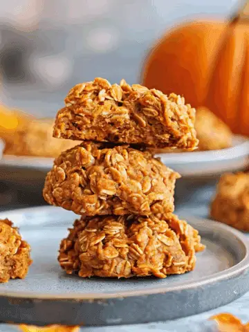 Pumpkin Spice No Bake Cookies