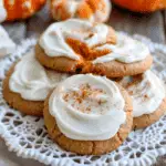 Pumpkin Sugar Cookies with Cream Cheese Frosting