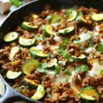 Quick Zucchini and Ground Beef Skillet