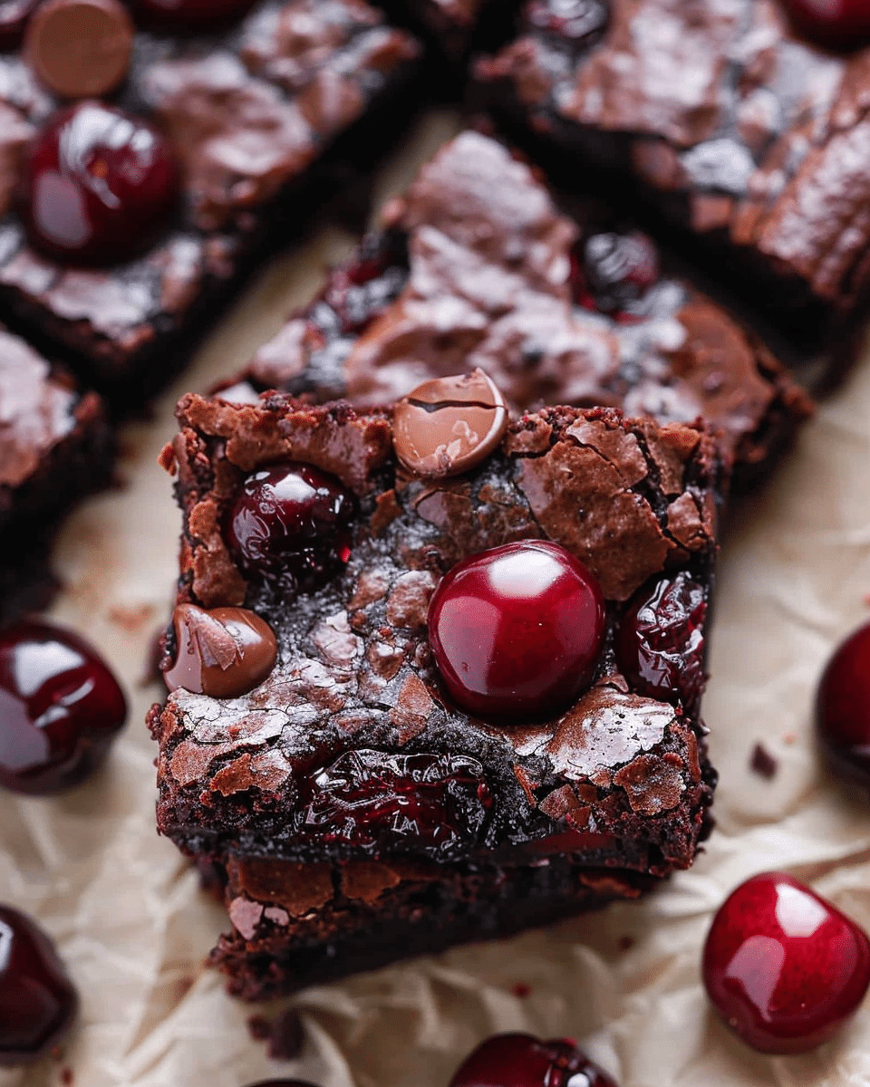 Roasted Chocolate Cherry Brownies