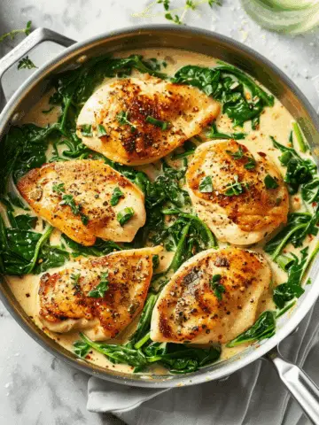 Sautéed Chicken Spinach Skillet